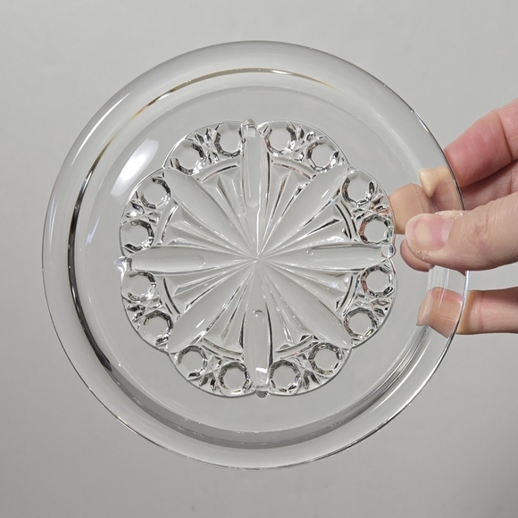 Baccarat Rosace Clear Crystal Glass Wine Bottle Decanter Coaster 5" w/ Box VTG - Picture 6 of 15